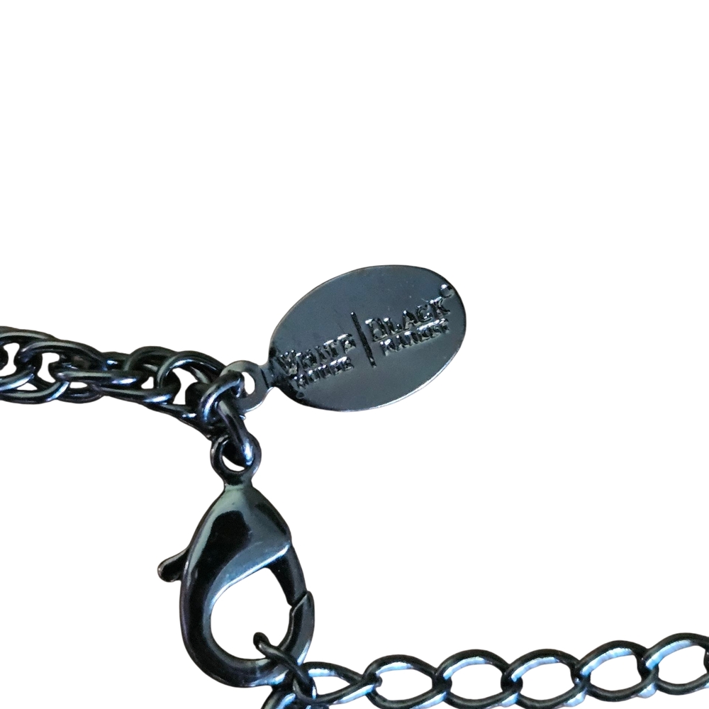 😁White House Black Market Blue and Silver Circle Necklace - Picture 4 of 5